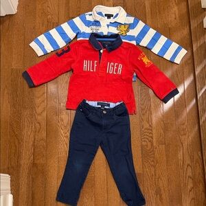 Tommy Hilfiger Red and Blue Kids Outfit Set